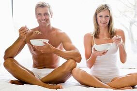 valgyti maistą, kad padidintumėte potenciją